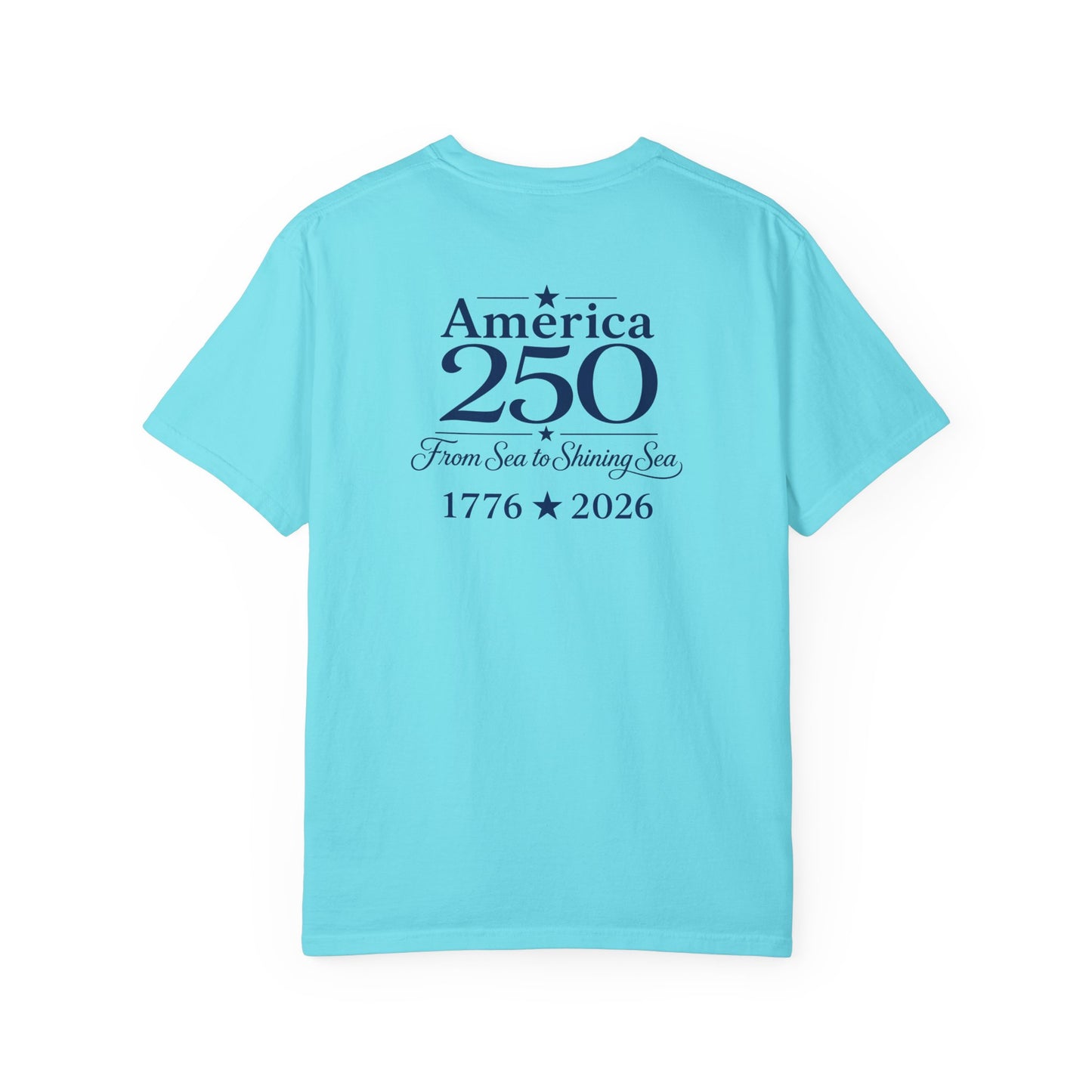 America 250 Sea to Shining Sea T-Shirt | Comfort Colors® 1717 Patriotic Graphic Tee | USA 1776-2026