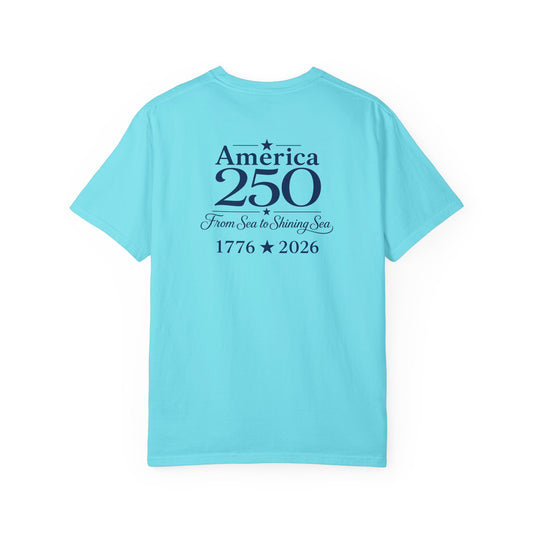 America 250 Sea to Shining Sea T-Shirt | Comfort Colors® 1717 Patriotic Graphic Tee | USA 1776-2026