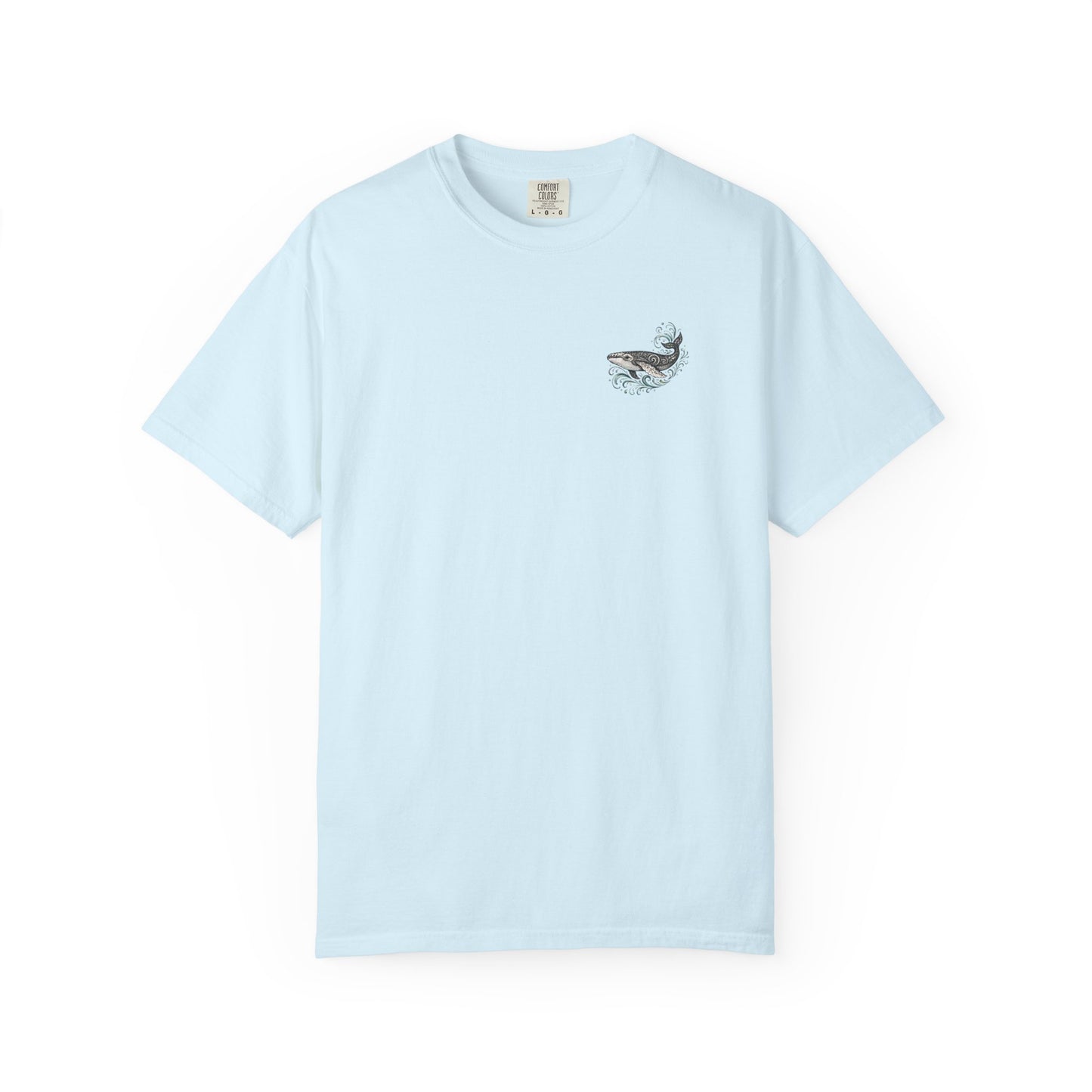 Ocean Whale Surf, Shell & Coastal Nature Back Graphic Tee