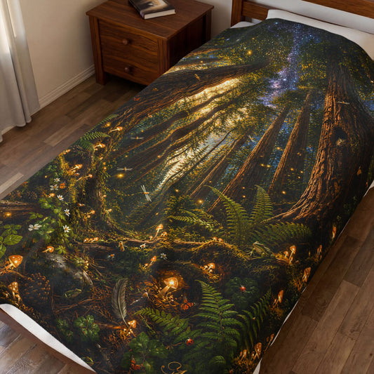 Redwood Cathedral Nest™ — Oversized Immersive Seek-and-Find Blanket