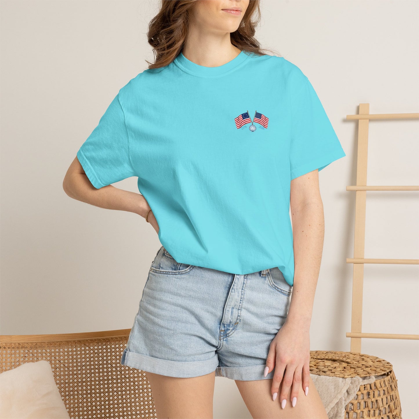 America 250 Sea to Shining Sea T-Shirt | Comfort Colors® 1717 Patriotic Graphic Tee | USA 1776-2026