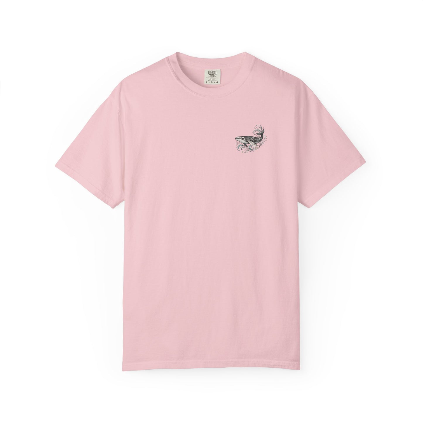 Ocean Whale Surf, Shell & Coastal Nature Back Graphic Tee