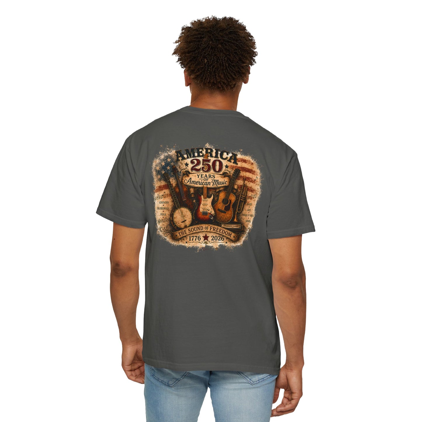 America 250 Sound of Freedom Unisex Garment-Dyed T-shirt