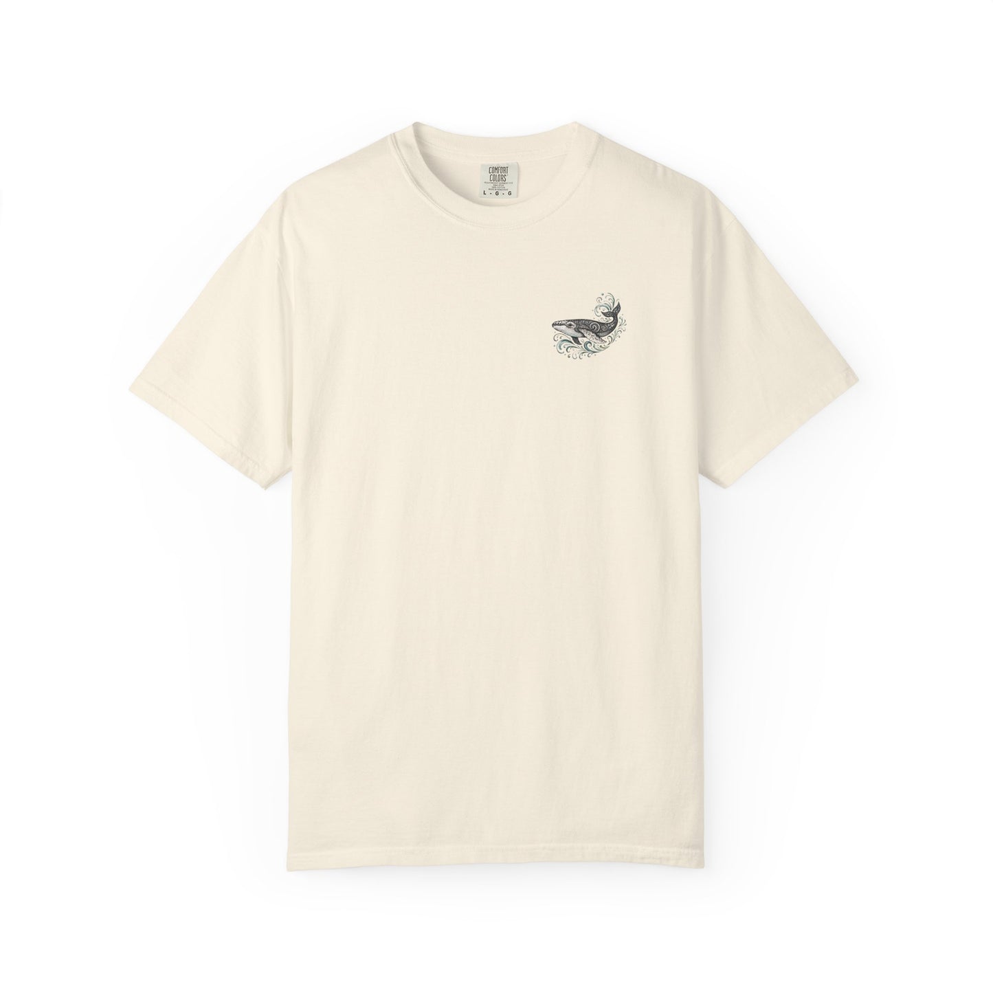 Ocean Whale Surf, Shell & Coastal Nature Back Graphic Tee