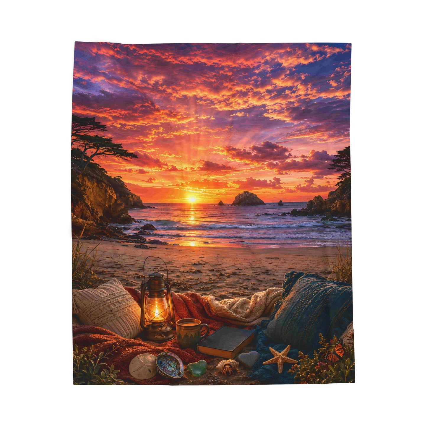 Pacific Sunset Nest™ —  Immersive Seek-and-Find Blanket