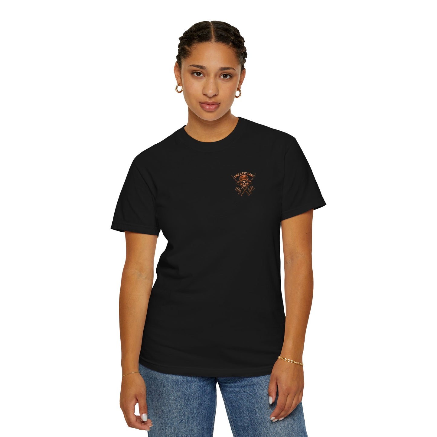 One Last Cast Fishing T-Shirt — Angler Sunset Graphic Tee
