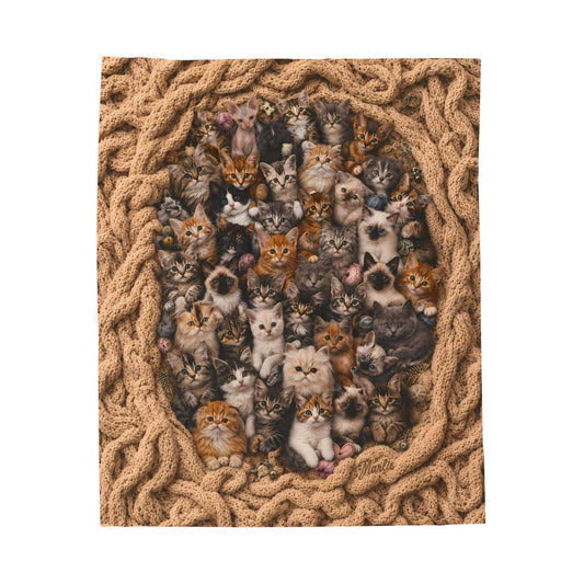 Lap Full of Kittens Nest Immersive Seek-and-Find Blanket – "Kitten Nest" Interactive Wearable Art Throw