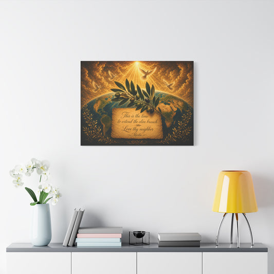 This Is the Time to Extend the Olive Branch Canvas Wall Art