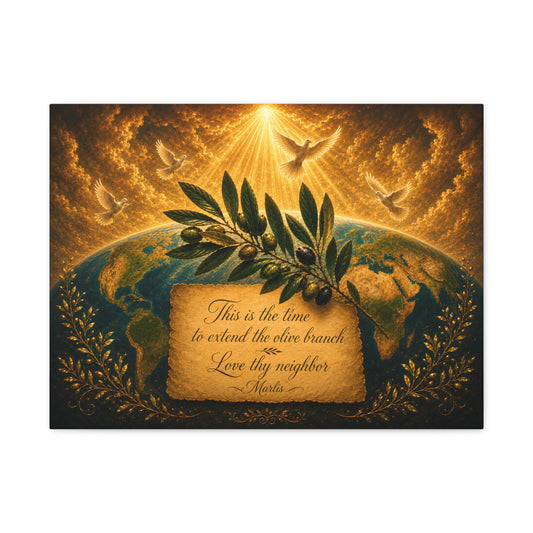 This Is the Time to Extend the Olive Branch Canvas Wall Art