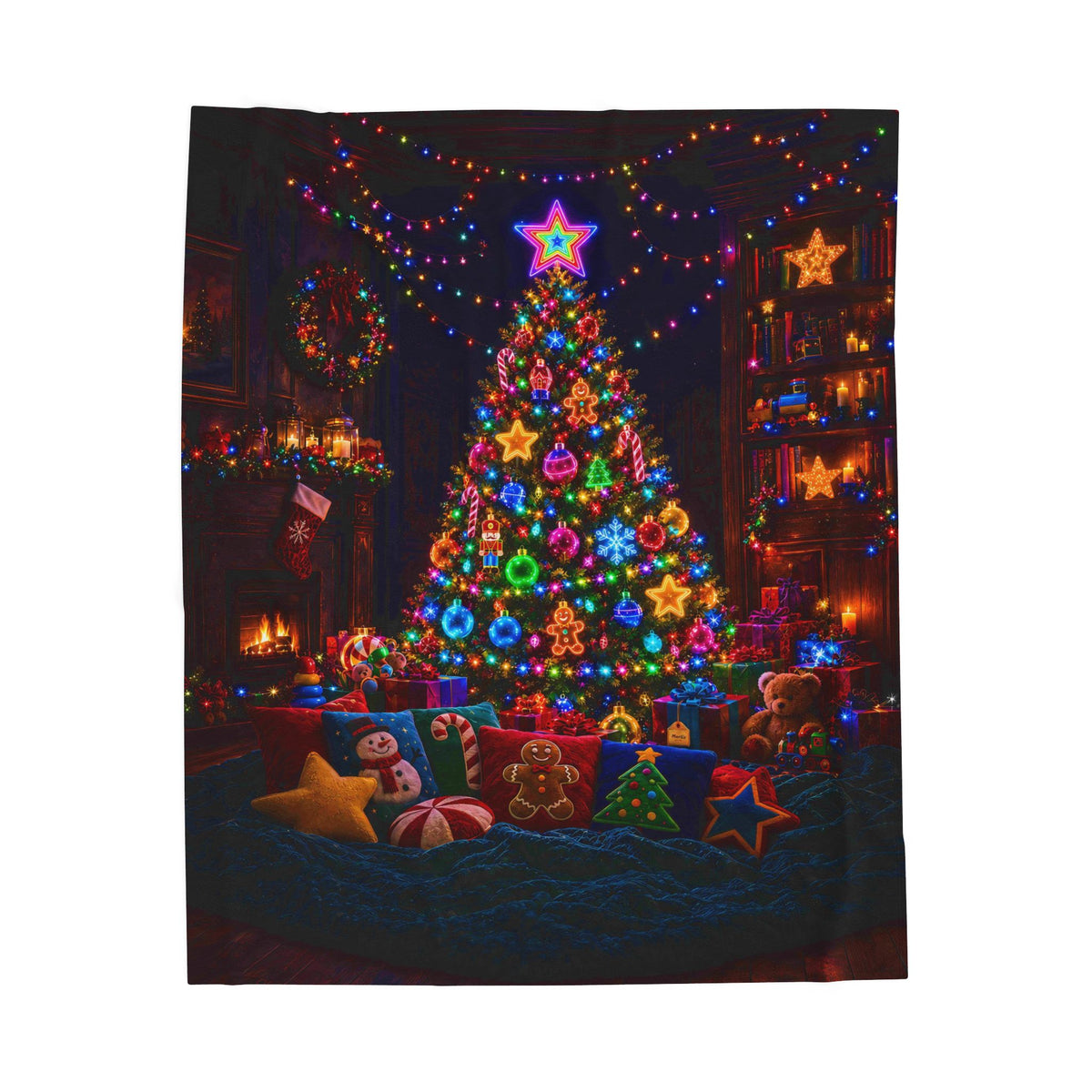 Neon Christmas Magic Glo Nest™ — Christmas Seek-and-Find Blanket
