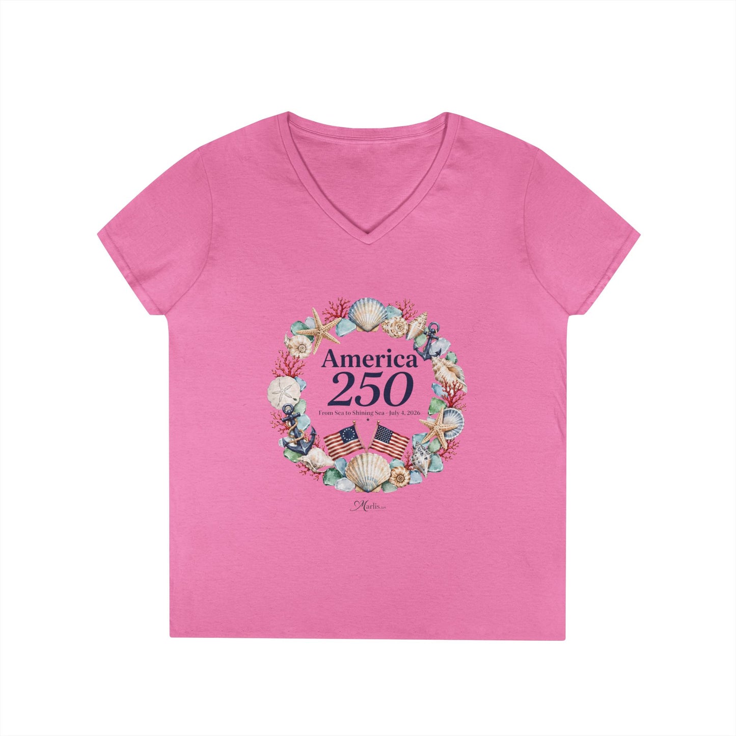 Women's America 250 · V-Neck Shirt · Nautical · Semiquincentennial Tee