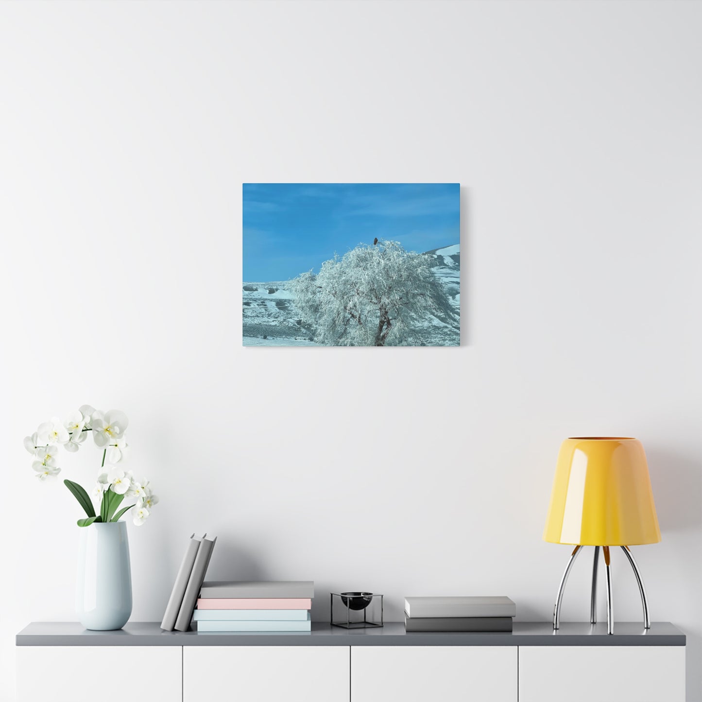 Frosted Tree Winter Landscape Matte Canvas