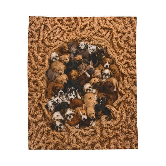 Lap Full of Puppies Nest Immersive Seek-and-Find Blanket – "Puppy Nest" Interactive Wearable Art Throw