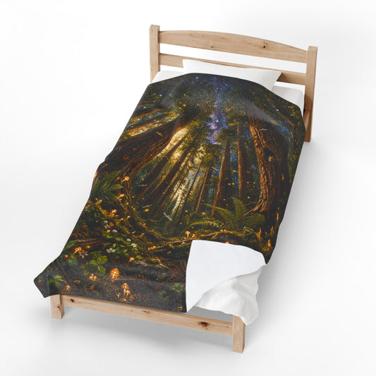 Redwood Cathedral Nest Velveteen Blanket