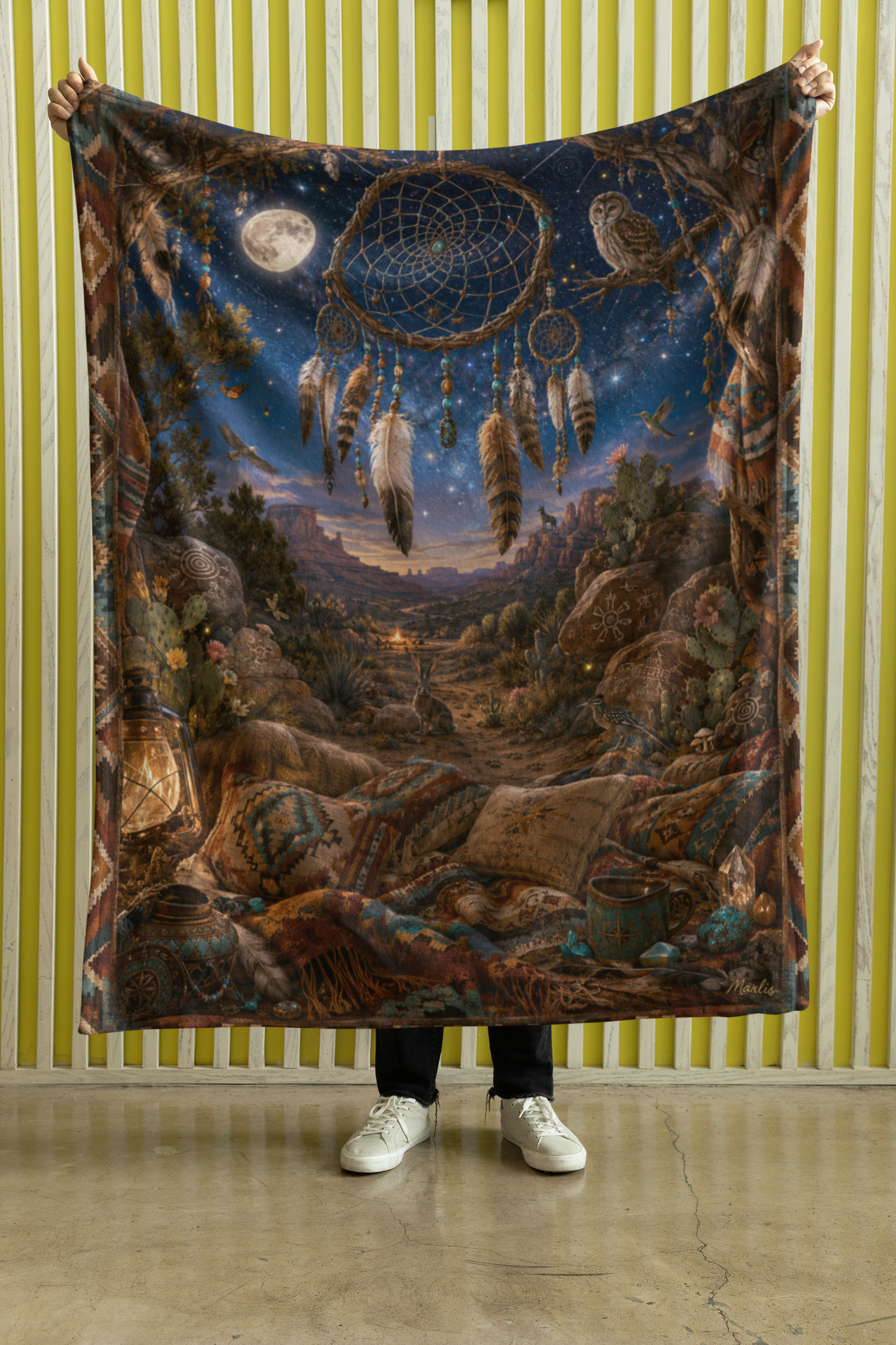 Moonlit Dreamkeeper Nest — Oversized Immersive Seek-and-Find Blanket