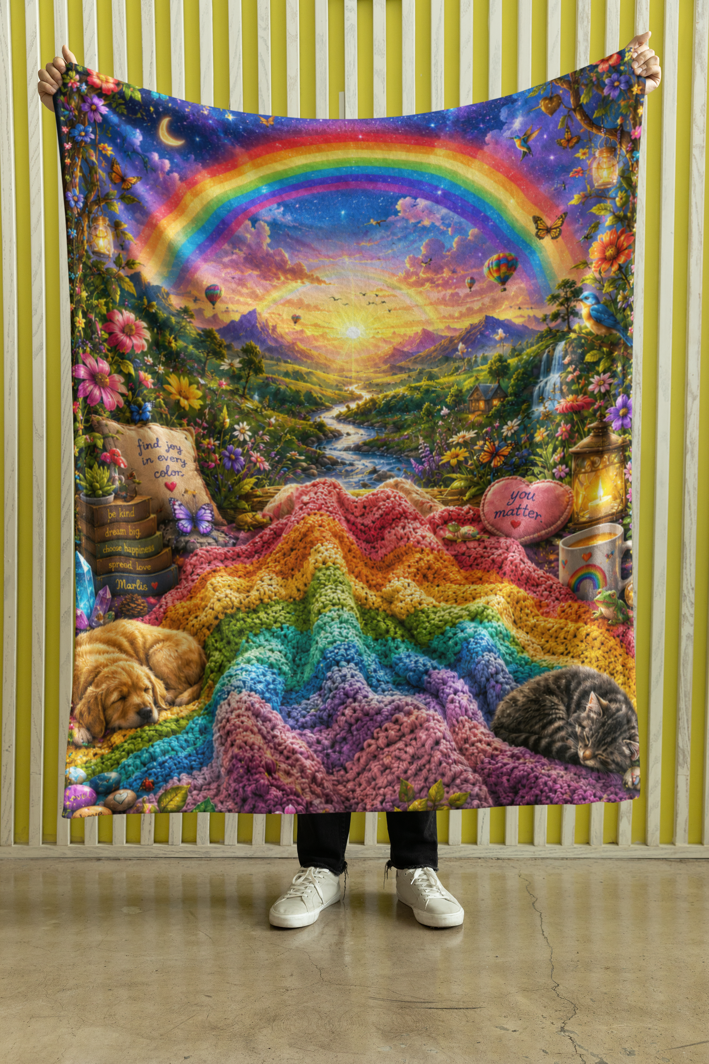 Rainbow Nest — Oversized Immersive Seek-and-Find Blanket