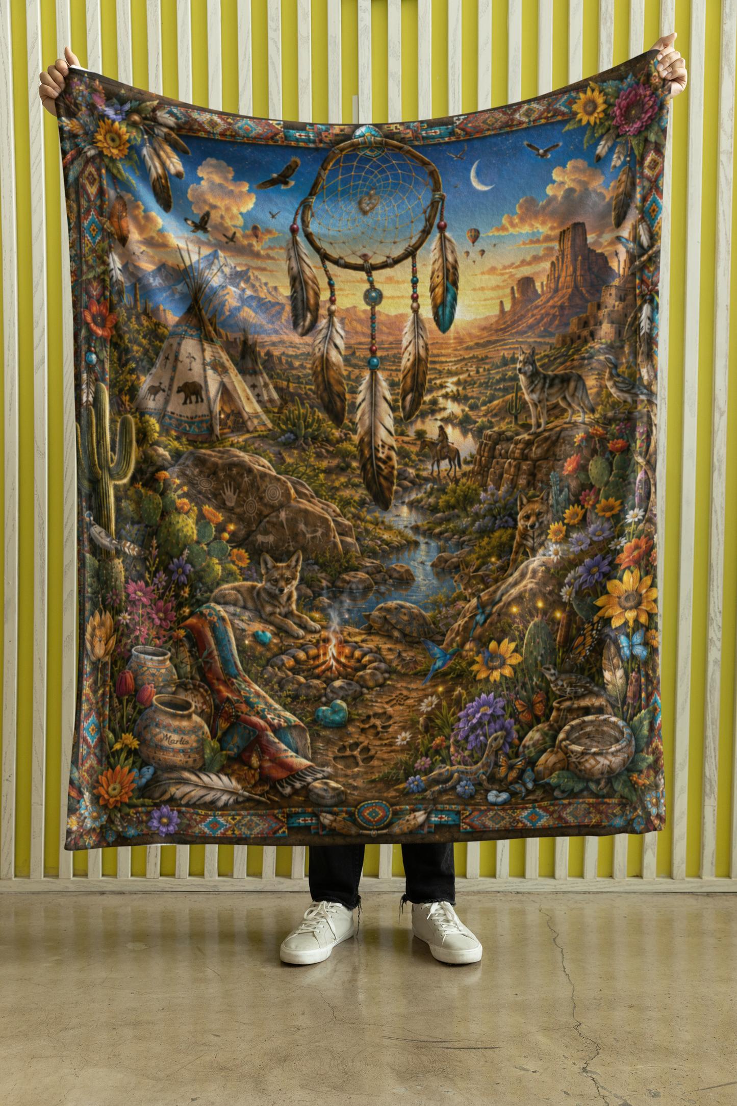 Southwestern Dream Nest — Immersive Seek-and-Find Blanket