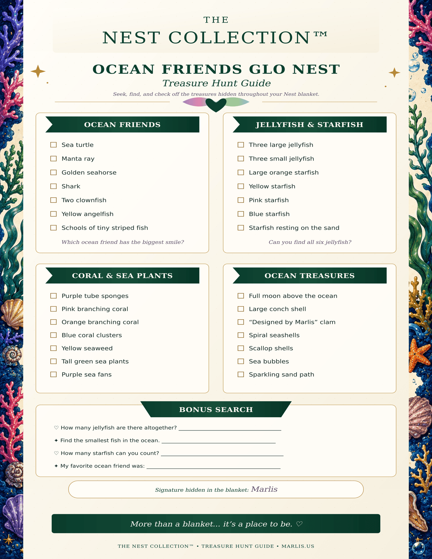 Ocean Friends Glo Nest — Immersive Seek-and-Find Blanket