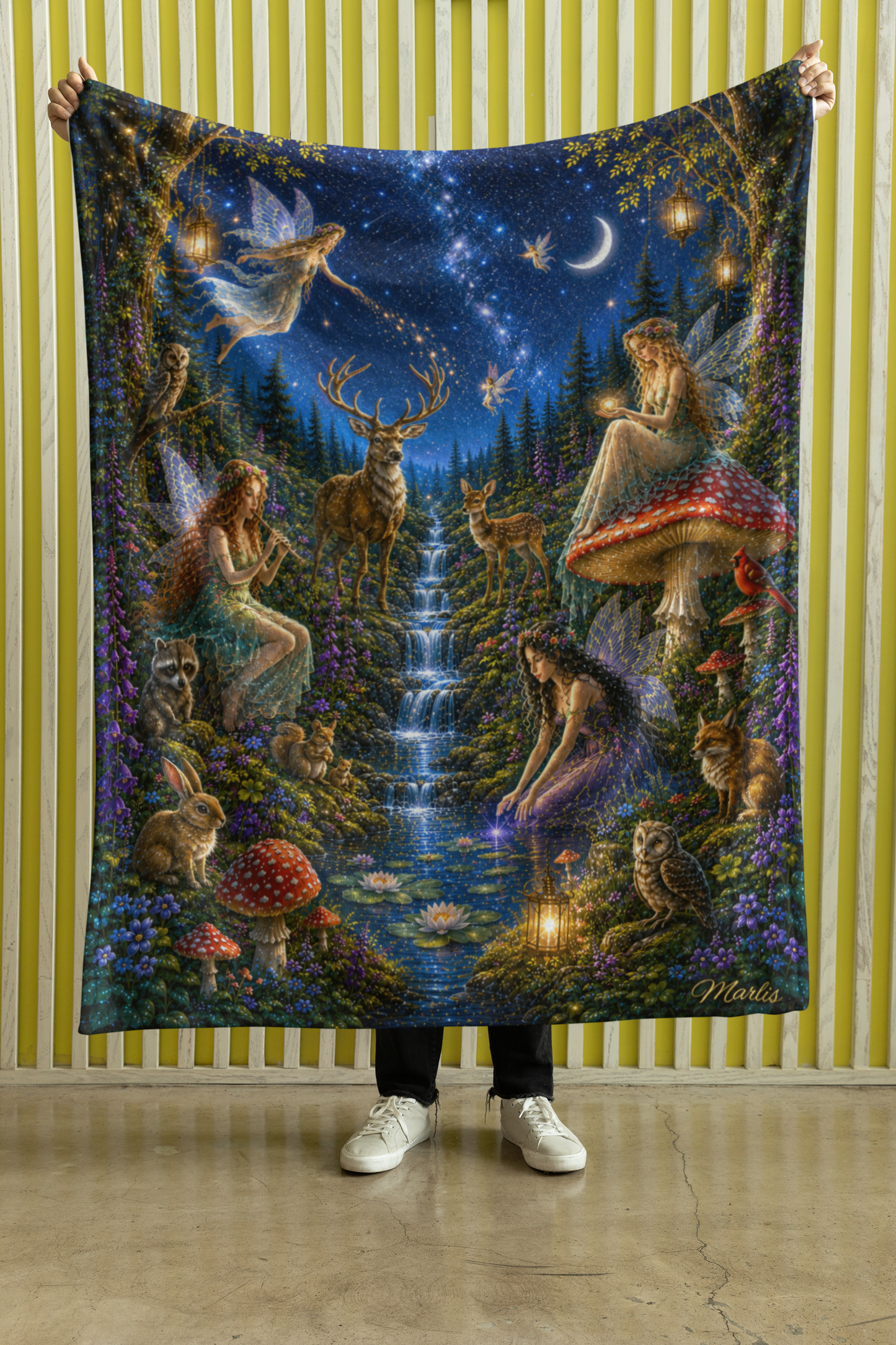 Starlight Fairy Glen Nest — Oversized Immersive Seek-and-Find Blanket